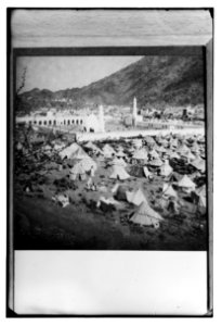 Mecca, ca. 1910. Bird's-eye view of tent city outside Kaaba LOC matpc.04660