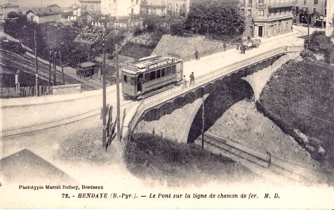MD 72 - HENDAYE - Le Pont sur la ligne de chemin de fer