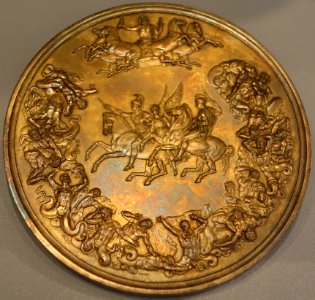 Medal commemorating the Battle of Waterloo, by Benedetto Pistrucci, 1815, gilt silver - Germanisches Nationalmuseum - Nuremberg, Germany - DSC03492 photo