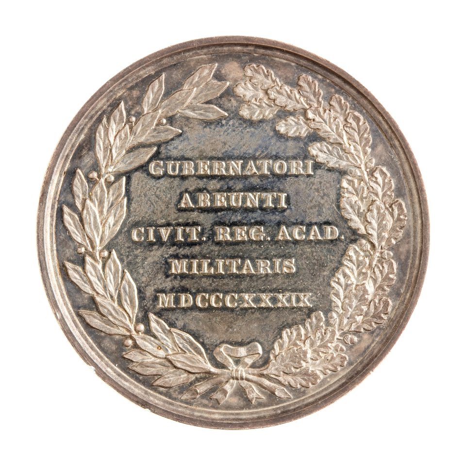 Medalj, Krigsvetenskapsakademien, 1839 - Skoklosters slott - 110787