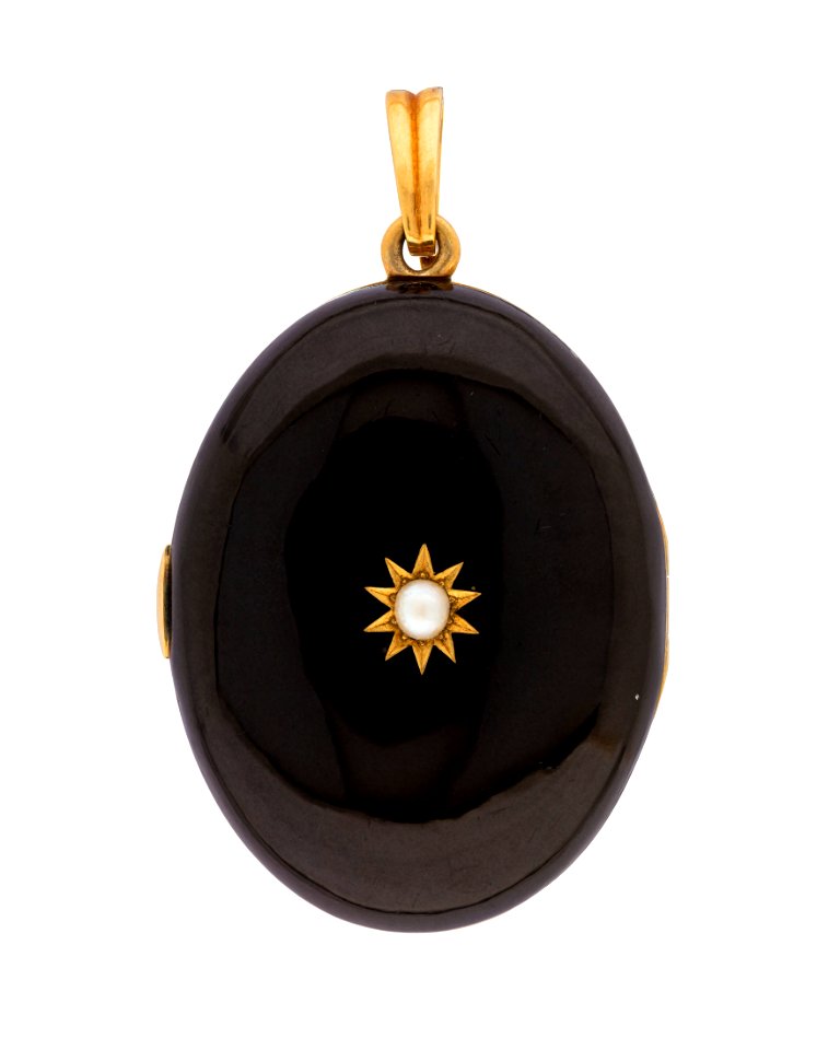 Medaljong av emalj, 1870-tal - Hallwylska museet - 109766