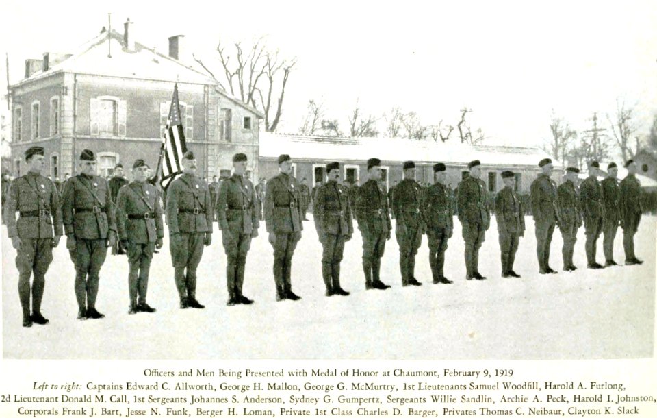 Medal of Honor Presentation Ceremony - February 9, 1919 at Chaumont, France