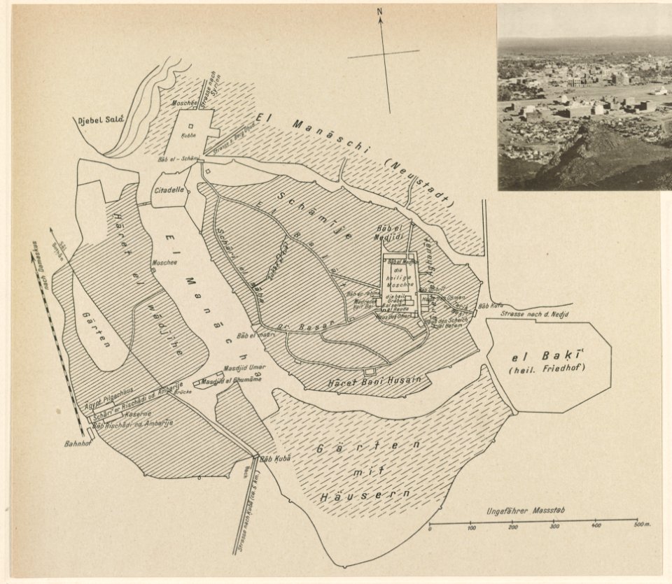 Medina Stadtplan von 1914. LCCN2014648771