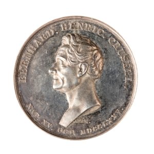 Medalj, Bernhard Crusell, 1837 - Skoklosters slott - 110790