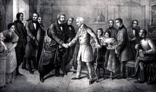 Meeting of Kazinczy and Kisfaludy in 1828