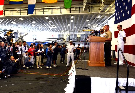 Media addressed in Hong Kong aboard USS Bonhomme Richard 121029-N-XY604-006