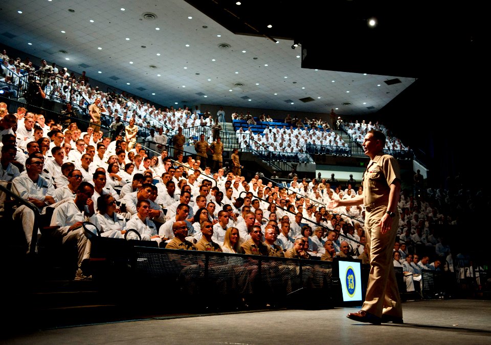 MCPON adresses midshipmen at the U.S. Naval Academy. (20541882425)