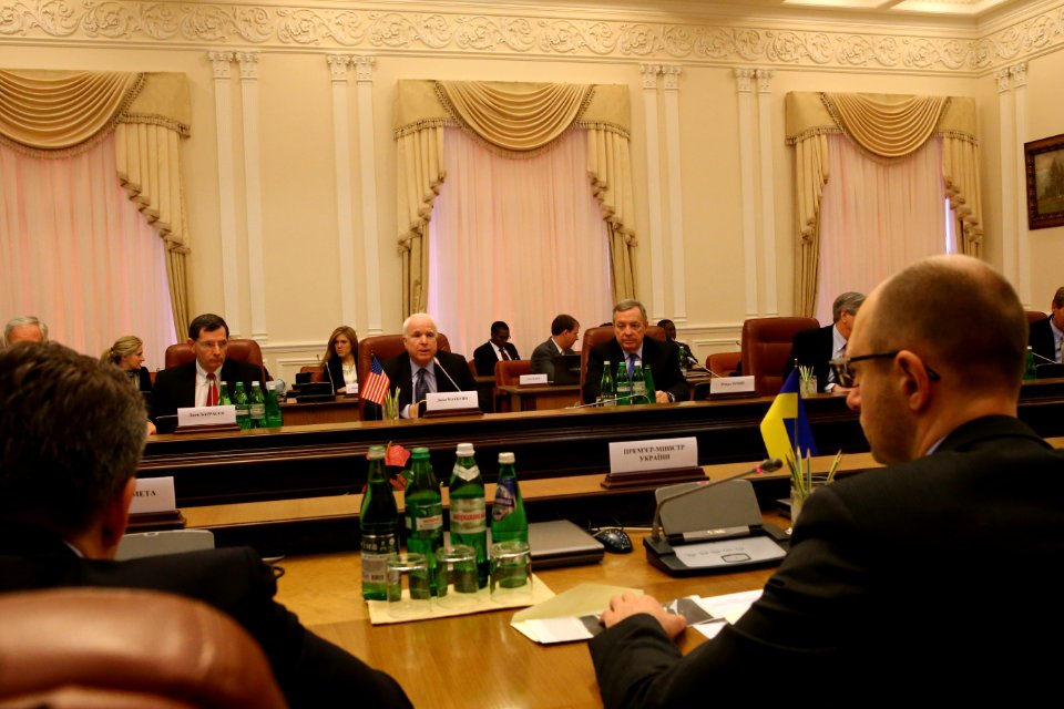 Meeting with Ukraine Prime Minister Arseniy Yatsenyuk, March 14, 2014 (13176324394)