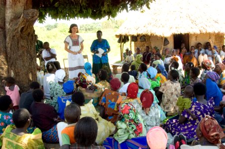 Megan Chandler worked with a women’s cooperative in rural Uganda photo
