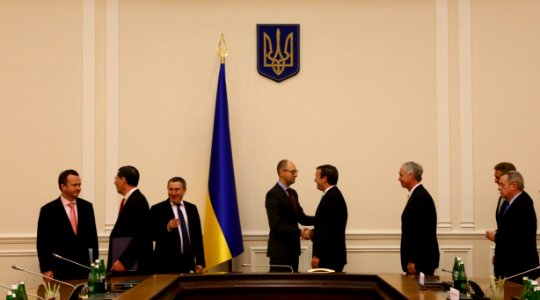 Meeting with Ukraine Prime Minister Arseniy Yatsenyuk, March 14, 2014 (13176066765)