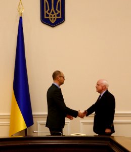Meeting with Ukraine Prime Minister Arseniy Yatsenyuk, March 14, 2014 (13176181783)