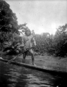 Medicinmannen Selimo Huacoríso. Erh, av Erland Nordenskiöld 1928. Darién, Panamanäset, Sambú River - SMVK - 004005