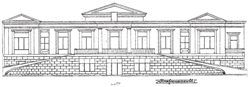 Mehlem Villa Genienau Aufriss Straßenfront 1904