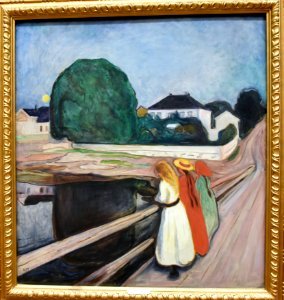 Edvard Munch, The Girls on the Bridge, ca. 1901, National Gallery, Oslo (36329087201) photo
