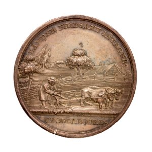 Medalj slagen till uppmuntran för Åkerbruket 1818-1821 - Skoklosters slott - 100160