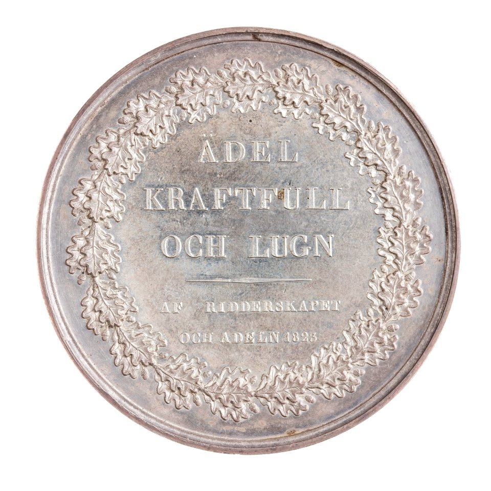 Medalj utgiven av Riddarhuset 1823 - Skoklosters slott - 110775