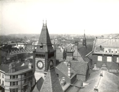 Municipal Buildings, Reading, seen from the tower of St. Laurence's Church, c. 1875 photo
