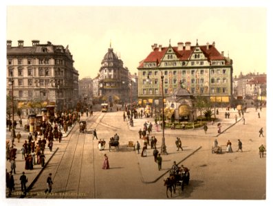 Munich from the Carlsthor (i.e. Karlstor) towards Central R. R. Station, Bavaria, Germany-LCCN2002696131