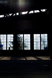 Dark window sunlight