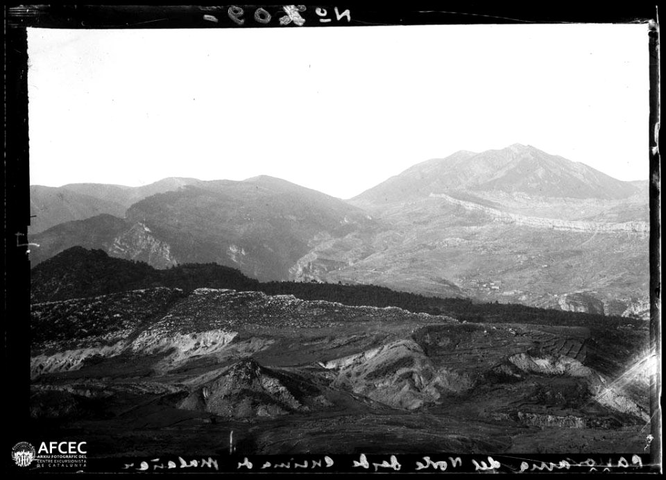Muntanyes del Berguedà, vista des de Malanyeu cap a l'Oest (AFCEC VIDAL A 6104)