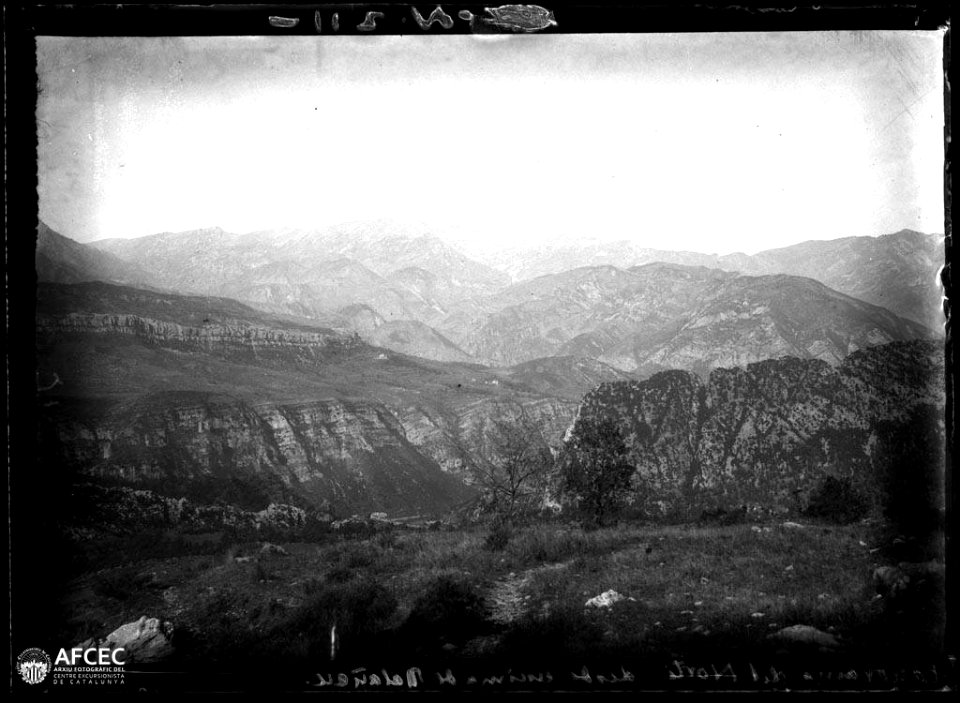 Muntanyes del Berguedà, vista des de Malanyeu cap al Nord