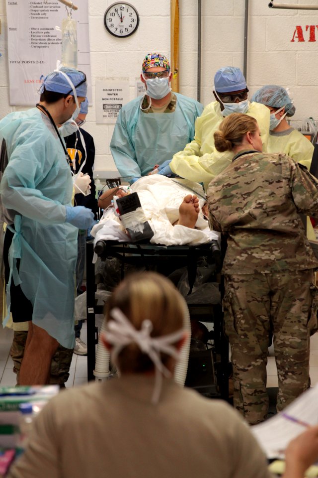 Medical casualty treatment on FOB Farah 121226-N-IE116-066