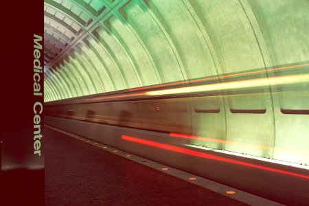 Medical center metro station platform