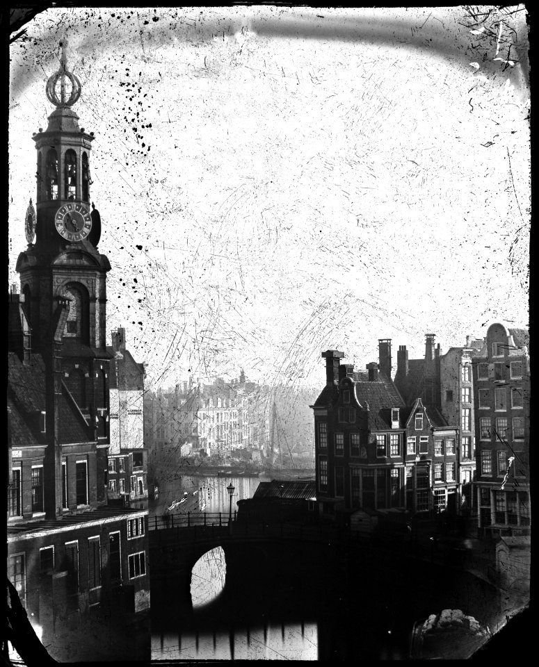 Munt gezien vanuit het huis van J.A. Rust, Singel 536, 22 februari 1863 4878x6043