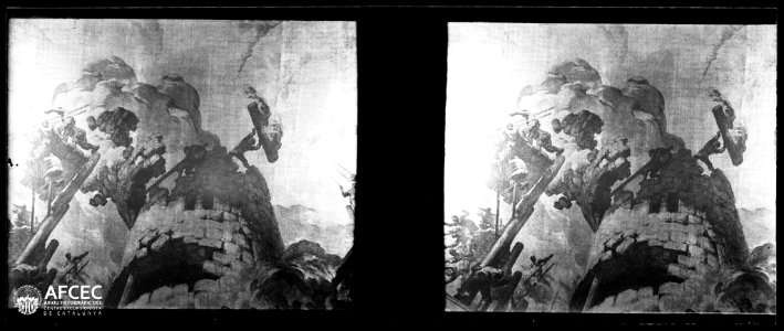 Murals de Sert al Saló de Cròniques de l'Ajuntament de Barcelona (AFCEC GAUSACHS B 09915)