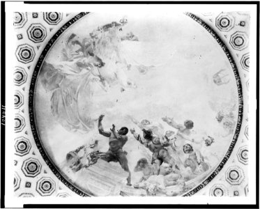 Mural by William de Leftwich Dodge on ceiling in the Library of Congress, Washington, D.C. LCCN91792189