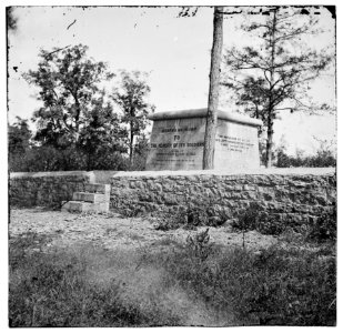 Murfreesboro, Tennessee (vicinity). Monument erected on the battlefield at Stones River in 1863 LOC cwpb.02109