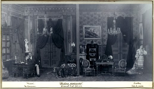 Medocs vinhandel, Dramatiska teatern 1904. Föreställningsbild - SMV - H14 057