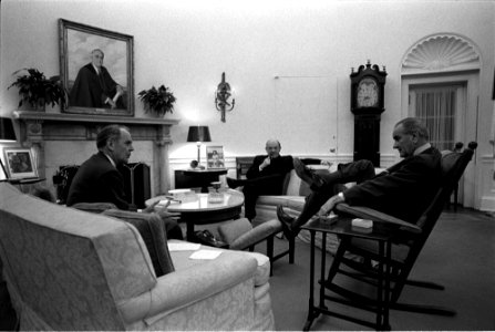 Meeting LBJ, Rusk and Clifford