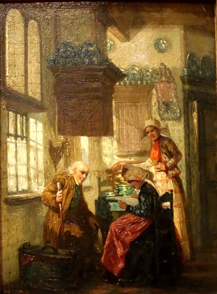 Museum Hindeloopen - De Brief geschilderd door Pieter W. Sebes (1827-1906) (cropped)