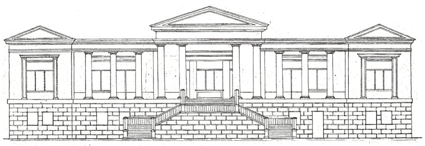 Mehlem Villa Genienau Aufriss Rheinfront 1904