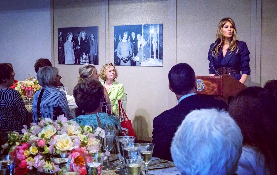 Melania Trump Senate spouses luncheon April 26, 2017