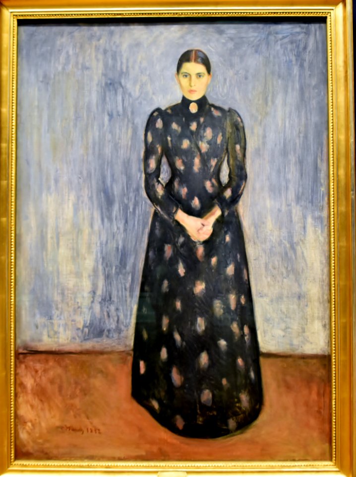 Edvard Munch, Inger in Black and Violet, 1892, National Gallery, Oslo (1) (35658257983)
