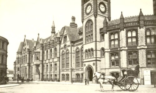 Municipal Buildings, Reading. Blagrave Street frontage, c.1887