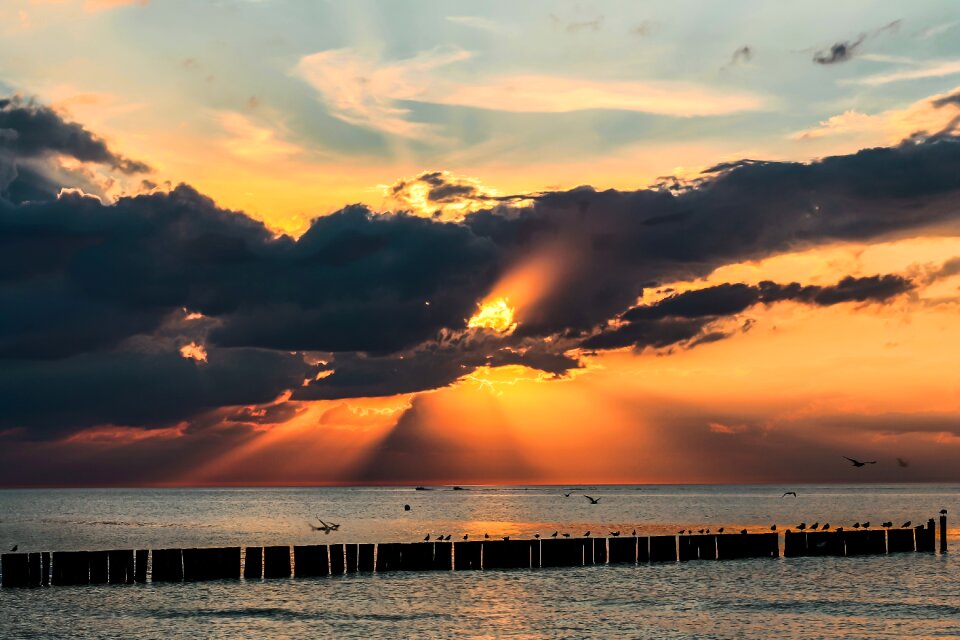 Abendstimmung clouds water