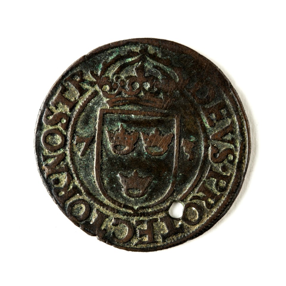 Mynt av silver. 2 öre. 1573 - Skoklosters slott - 109007
