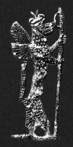 Mušḫuššu on a vase of Gudea, circa 2100 BCE