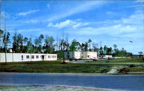 Myrtle Beach Air Force Base - Communications building to the left, CBPO in the middle, Wing HQ to the far right