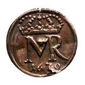 Mynt av koppar, MR 1670. Polen - Skoklosters slott - 108651