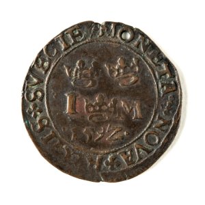Mynt av silver. 1 mark. 1592 - Skoklosters slott - 109084