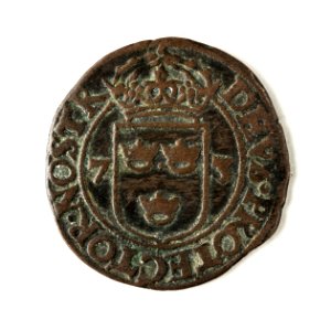 Mynt av silver. 2 öre. 1573 - Skoklosters slott - 109020 photo