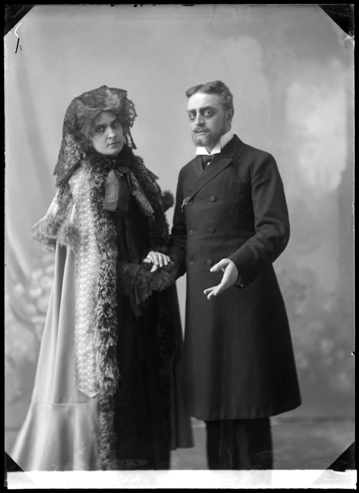 Märtha Lindlöf and Carl Barcklind in Kärlek at Vasateatern 1903 - SMV - V004