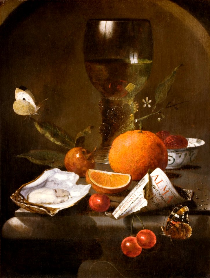 Målning. Måltidsstycke. Martinus Nellius - Hallwylska museet - 86738
