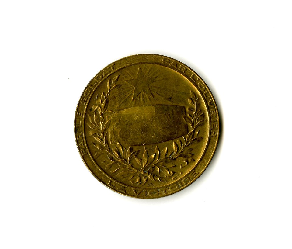 Médaille pour les poilus d'usine, 1