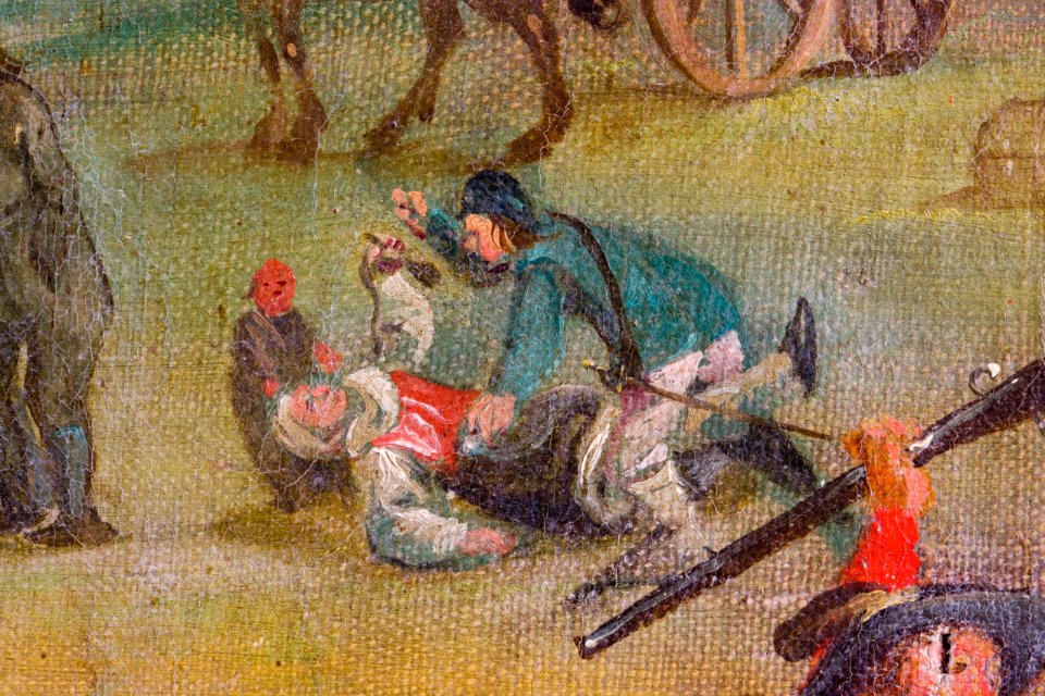Målning, Plundringen, oljemålning, okänd konstnär, detalj, 1600-tal - Skoklosters slott - 67897