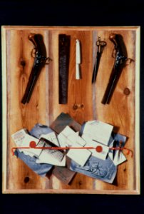 Målning, trompe l'oeil stilleben, Carl Hofverberg 1737 - Livrustkammaren - 81376